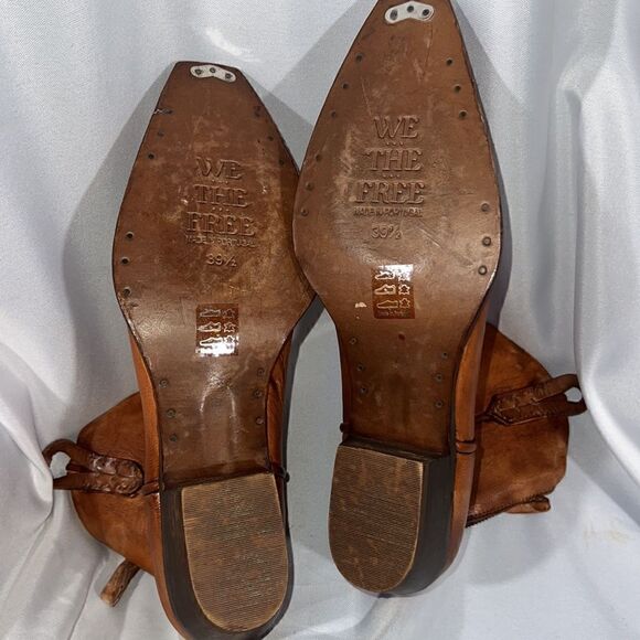 WE THE FREE WADE DISTRESSED ANKLE BOOTS IN WASHED CHESTNUT NEW SIZE 39.5 - Picture 9 of 10